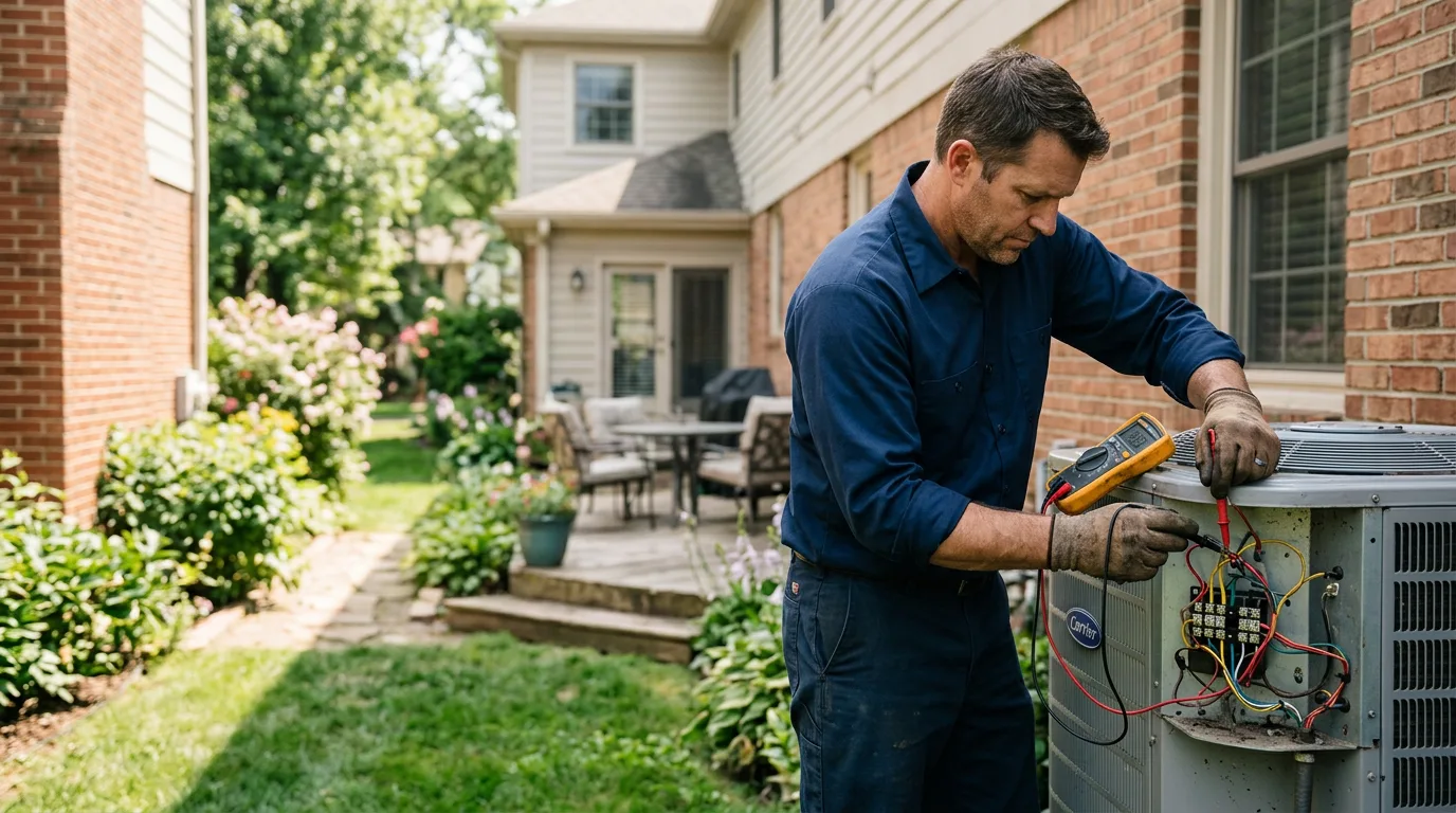 HVAC technician working near Rainbow, TX